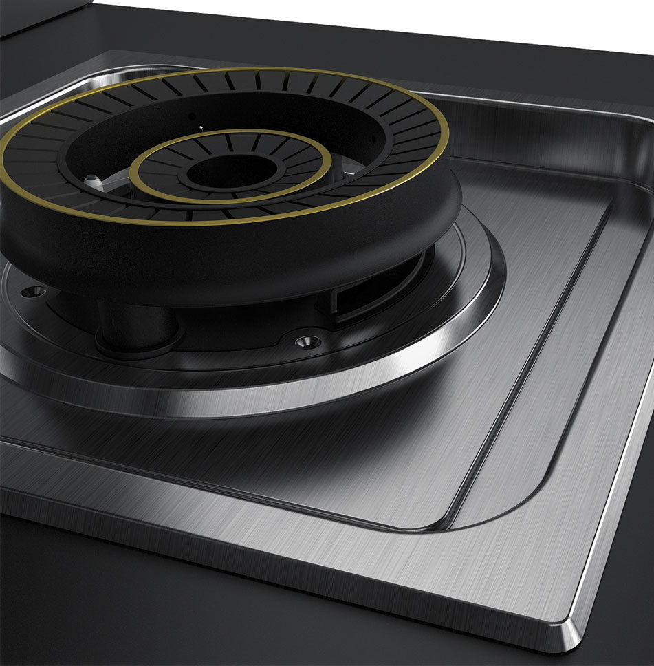 旋火專利設(shè)計(jì)  鍋底受熱更均勻