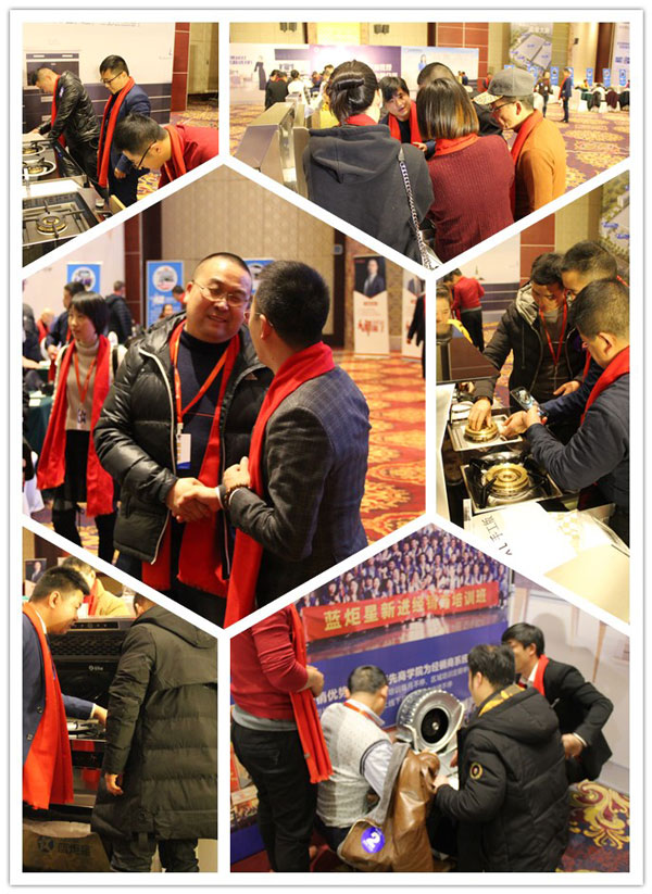 (有貴賓在了解產(chǎn)品，也有貴賓激動地和錢總握手)