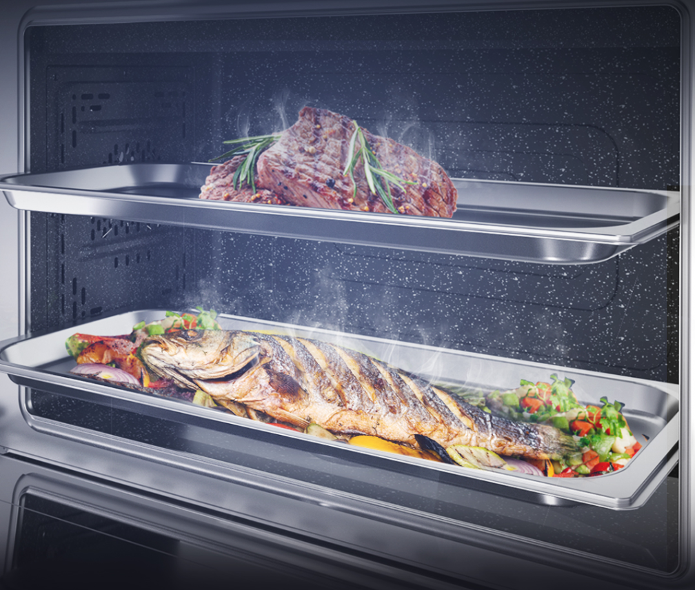 藍(lán)炬星蒸烤炸集成灶蒸菜